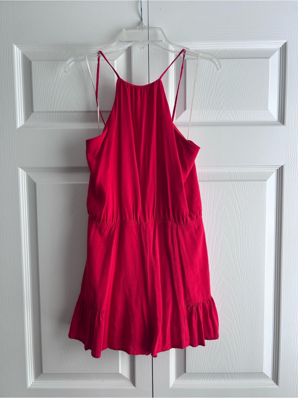 Red Sleeveless Romper